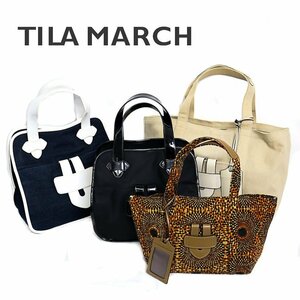 【1円】ティラマーチ TILA MARCH ゼリグ ZELIG キャンバストート ★4点まとめ デニム キャンバストート ナイロン エナメル 21398