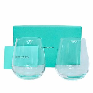 【1円/美品】ティファニー TIFFANY＆Co TCOタンブラー ペア 2点セット 200ml ロゴ ペアグラス 2603 5597 φ5.5×H9㎝ 純正BOX付き