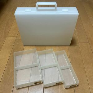 ☆未使用品！無印良品自立収納できるキャリーケース/A4用/ポリプロピレン トレー×3セットで★