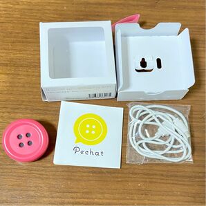 Pechat ボタン型スピーカー　ペチャット　旧式　ピンク