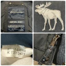 Abercrombie & Fitch★アバクロンビーアンドフィッチ★KEMPSHALL JACKET★ダウンジャケット★フードボア★ダメージ加工★くすみブラック★L_画像10