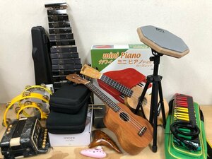 現状品 玩具楽器 パーカッション カリンバ/木琴/KAWAIミニピアノ/YAMAHA Venova/オカリナ/ウクレレ まとめ売り　240109RM400362