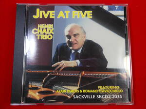 渋い！ 輸入盤　Henri Chaix Trio / Jive at Five　SACKVILLE SKCD2-2035　/ ピアノ・トリオ