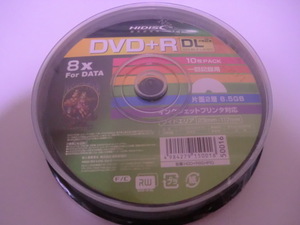 送料無料　HIDISC　8.5GB DVD+R DL　データ用　10枚　