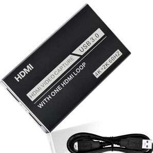 4K HDMI キャプチャーボード ビデオ ゲームキャプチャー USB3.0 60fps パススルー フルHD ビデオキャプチャー