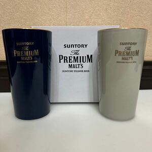 未使用 SUNTORY PREMIUM MALT サントリー プレミアムモルツ 陶器 タンブラー ２個セット 380ml モルツ プレモル ペア 