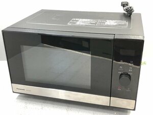 ◇動作確認済み 2022年製 Panasonic 家庭用電子レンジ 22L 最大1000W 庫内フラット 蒸気センサー NE-FL222-K 同梱不可　1円スタート