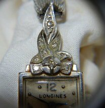 LONGINES ロンジン 稼働品 ダイヤ入ジュエリー時計 K14WG 裏蓋で約2g 0124W7G_画像10