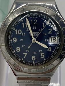 【IS0119】SWATCH スウォッチ IRONY アイロニー HAPPY JOE BLUE ハッピージョーブルー メンズ 腕時計 アナログ カレンダー