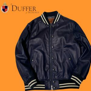 The DUFFER of St.GEORGE ザダファーオブセントジョージ インディゴ染め オールレザースタジャン XL