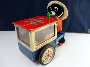 希少　Cragstan/スズキ＆エドワード　１960年代製　熊の Peanut Vendor 「ピ-ナッツ売り」ほぼ完動品 長さ約21cm