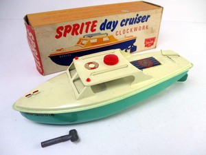 Sutcliffe Toys1960年代英国製　SPRITE DAY CRUISER　オリジナル箱付き　完動極美品　長さ約24cm