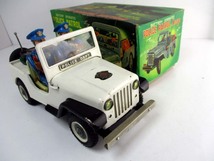 野村トーイ1960年代製 POLICE PATROL JEEP 完動美品　長さ約25cm_画像7