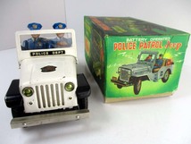 野村トーイ1960年代製 POLICE PATROL JEEP 完動美品　長さ約25cm_画像8