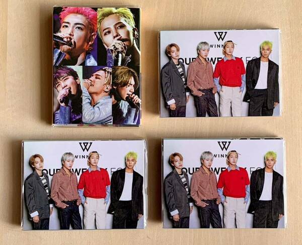 メモ紙　Kポップ ウィナー WINNER(3冊)、ビッグバン BIGBANG (1冊)、の折りたたみ式4段メモ帳　4冊セット