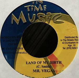 [ 7 / レコード ] Mr. Vegas / Land Of My Birth ( Reggae / Dancehall ) In Time Music ダンスホール レゲエ 