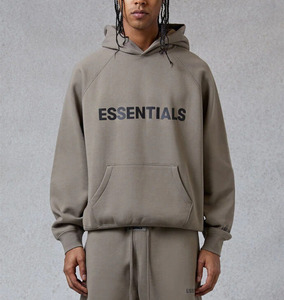 FOG ESSENTIALS エッセンシャルズ■LOGO HOODIE フロントロゴ パーカー グレー M■リフレクターラバーロゴフーディFear of God新品2023AW