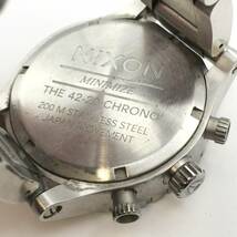 ◯J10-292 NIXON/ニクソン CHRONOGRAPH クロノグラフ 3針 Date デイト メンズ クォーツ 腕時計 42-20 _画像6