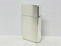 B11-27【未使用品】ZIPPO/ジッポー　オイルライター　スリム　JT Alpha/アルファ　シルバー/銀メッキ　A/ⅩⅤ_画像2