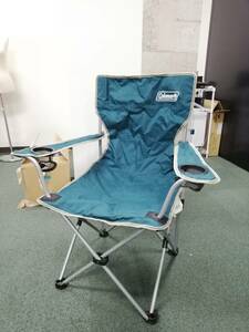 L11-123　Coleman/コールマン　折りたたみ椅子　Arm Chair/アームチェア Ⅲ Green/グリーン　170-7517【中古品】