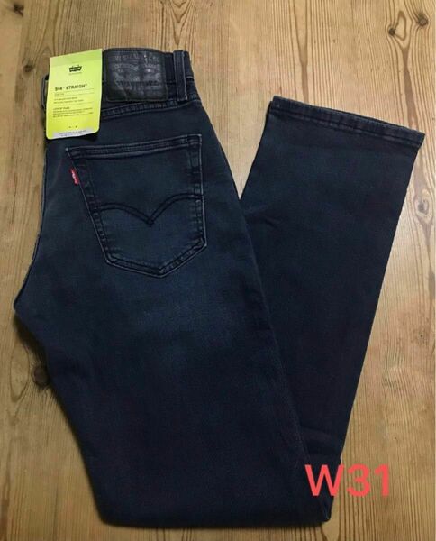 新品タグ付/LEVI’S/リーバイス/514 ストレート/ストレッチデニム/ユーズドブルーブラック/W31