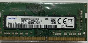 SAMSUNG 16GB (16GBx1枚) SO-DIMM DDR4 PC4-3200AA M471A2G43AB2-CWE 