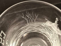 ヴィンテージウェッブクリスタル花瓶 トロフィーゴブレット エクエストリアン エングレーヴィング C 1958アンティーク 骨董品 ビンテージ_画像6