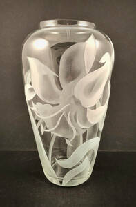 ヴィンテージ フランツ・グロッシュ エッチング花瓶 ユリアンティーク 骨董品 ビンテージ