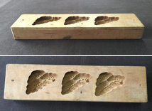 菓子型　「松」　松竹梅　６．８×２６．７ｃｍ　　/　和菓子 昭和レトロ 木製 アンティーク 木彫_画像8