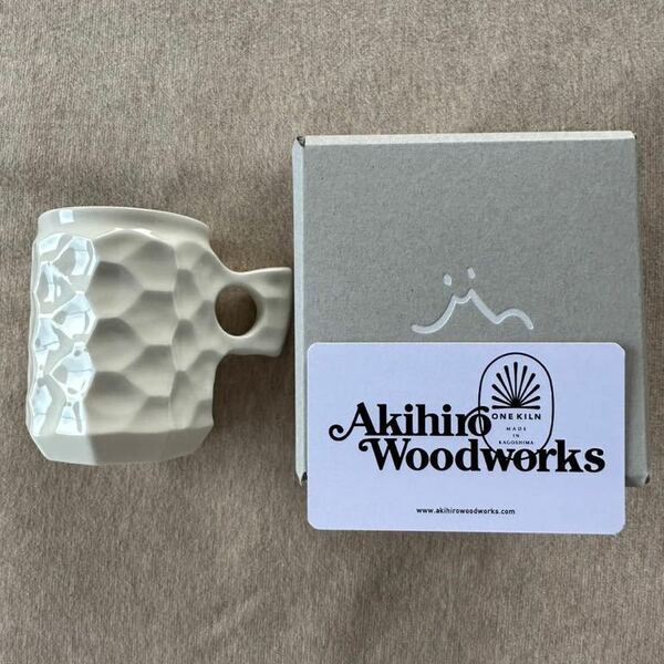 送料込 新品 AKIHIRO WOODWORKS JINCUP CERAMICS CUP 白磁 L セラミック ジンカップ ホワイト キャンプ マグカップ アキヒロウッドワークス