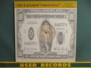 Eric B. & Rakim ： Paid In Full Seven Minutes Of Madness The Coldcut Remix 12'' (( 落札5点で送料当方負担