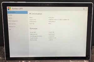 1円～ ■ジャンク Microsoft SURFACE PRO 5 / Core i5 7300U 2.60GHz / メモリ 8GB / SSD 256GB / 12.3型 / OS無し / BIOS起動可