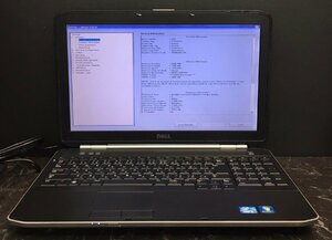 1円～ ■ジャンク DELL LATITUDE E5520 / Corei5 2520M 2.50GHz / メモリ 2GB / HDD 250GB / 15.6型 / OS無し / BIOS起動可