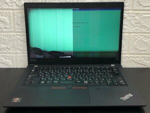 1円～ ■ジャンク LENOVO ThinkPad T495 / RYZEN 5 PRO 3500U 2.10GHz / メモリ 8GB / SSD 256GB / 14型 / OS無し / BIOS起動可