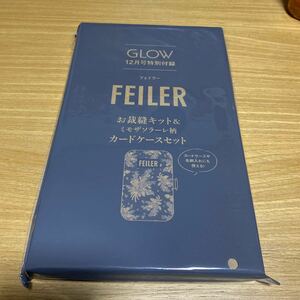 GLOW12月号付録　FEILER お裁縫キット＆ミモザソラーレ柄カードケースセット