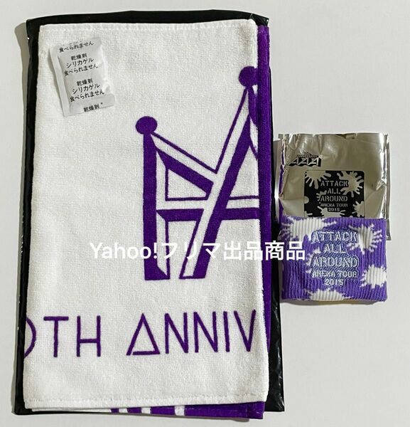 AAA 10th Anniversary 10周年 代々木 リストバンド フェイスタオル 宇野 実彩子 紫