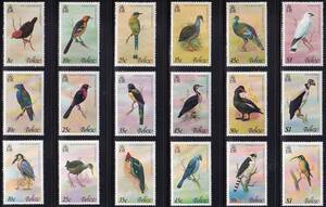 43 ベリーズ【未使用】＜「1977-79 SC#387-92,#398-403,#416-21 鳥・1-3次」　6種完・３組 ＞ 