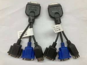 2170-O★Cisco C200 VGA DB9 USB TypeA アダプタ ケーブル 37-1016-01★中古現状渡し2本セット★送料185円(クリックポスト)