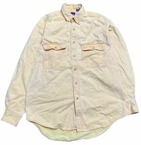 90s OLD GAP オールド ギャップ カラー デニムシャツ イエローオレンジ S