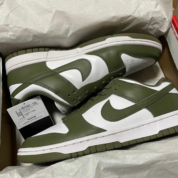 【最終値引】【美品】 NIKE WMNS DUNK LOW Medium Olive ミディアムオリーブ DD1503-120 