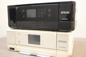 EPSON EP-811AB/EP-805AW エプソン インクジェット複合機 プリンター 2台まとめ インクヘッド有 ジャンク 管49580