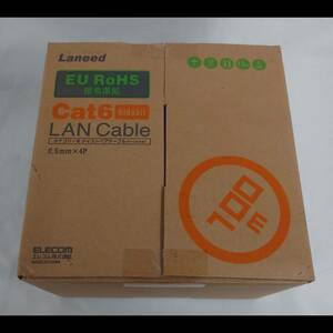 ELECOM LANケーブル LD-CT6/BU100/RS Cat6ケーブル 単線 青 中古品（長さは商品説明をご参照下さい）