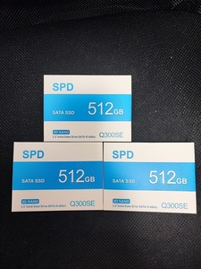 新品 SPD SSD 512GB 2.5インチ 7mm 内蔵型SSD SATAIII 6Gb/s 550MB/s 3D NAND採用 国内5年保証 Q300SE-512GS3D 合計　1TB　以上 