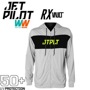  jet Pilot JETPILOT 2023 Rush Guard with a hood . long sleeve free shipping RX bolt L/Sf-ti gong si-JA22613 gray S