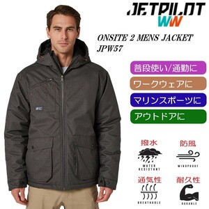 ジェットパイロット JETPILOT マリンコート 送料無料 オンサイト ジャケット 2 JPW57 マリンスポーツ 撥水 防風 チャコール S