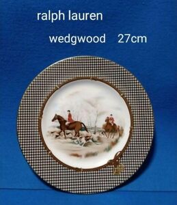激レア　終売品　ウェッジウッド　ラルフローレン　コラボ　絵皿　 イングランド製 27cm　ボーンチャイナ