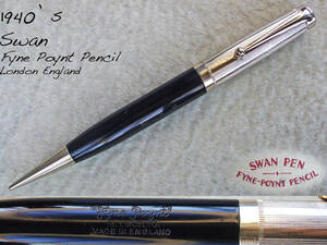 ◆ レア太軸◆ 1940年代製 スワン・ファインポイント・ゴールドキャップペンシル イギリス◆1940's Swan Fyne poynt Pencil England◆