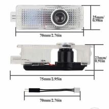 キレイタイプ BMW LED カーテシランプ ２個 5W ハッキリ綺麗ロゴ ドアランプ エンブレム f45 f46 f48 f49 f52 f80 f83 f84 f87 ステッカー_画像4