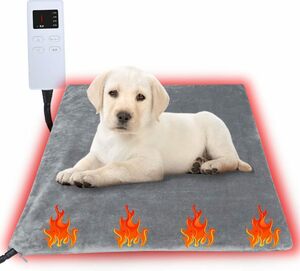 犬猫用 ペットホットカーペット 4段階タイマー 9段階温度調節 PSE認証済 日本語説明書付き 45*50cm