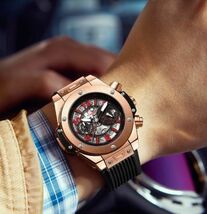 トゥールビヨン HUBLOT ウブロ オマージュ ウニコ ビッグバンモデル 腕時計 メンズ クオーツ_画像8